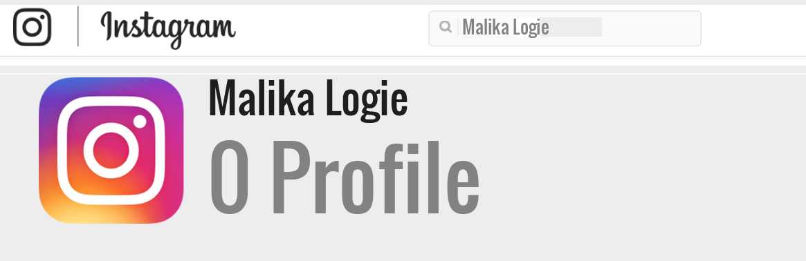 Malika Logie instagram account