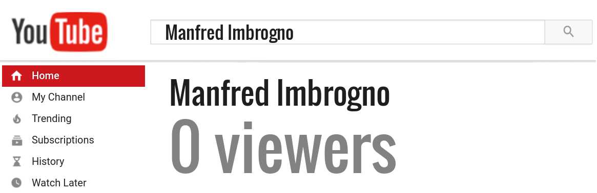 Manfred Imbrogno youtube subscribers