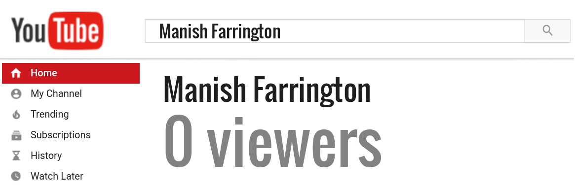 Manish Farrington youtube subscribers