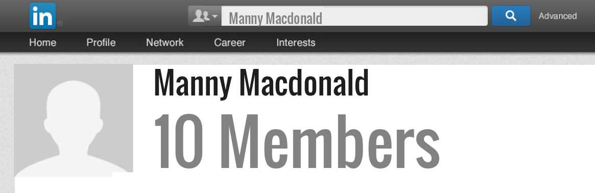 Manny Macdonald linkedin profile