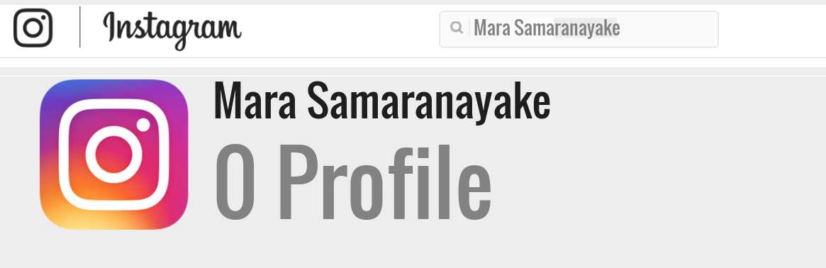 Mara Samaranayake instagram account