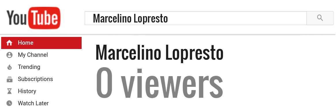 Marcelino Lopresto youtube subscribers