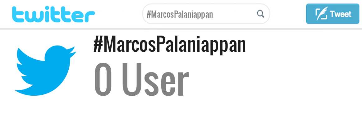 Marcos Palaniappan twitter account
