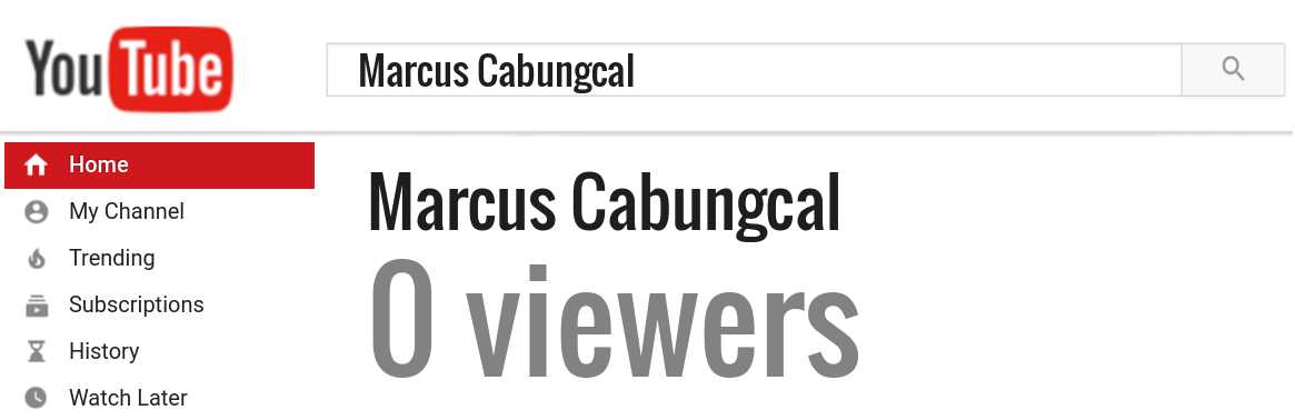 Marcus Cabungcal youtube subscribers