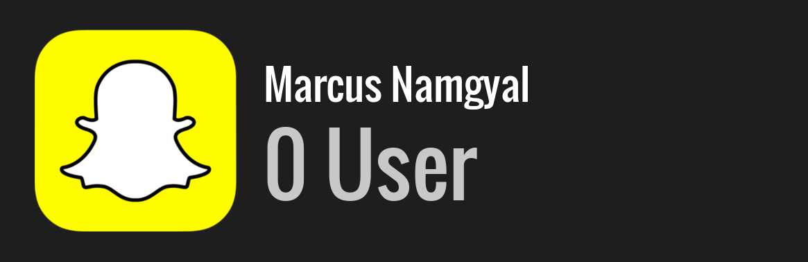 Marcus Namgyal snapchat