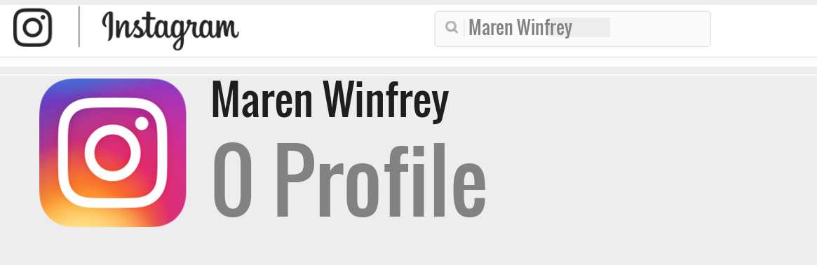 Maren Winfrey instagram account
