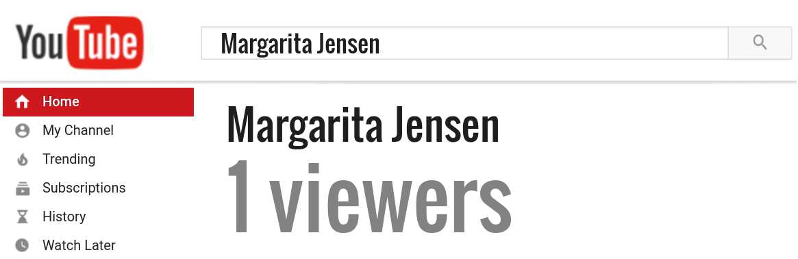 Margarita Jensen youtube subscribers