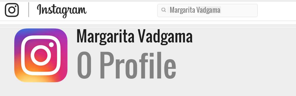 Margarita Vadgama instagram account