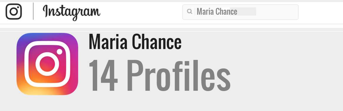Maria Chance instagram account
