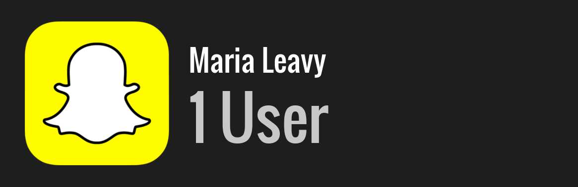Maria Leavy snapchat