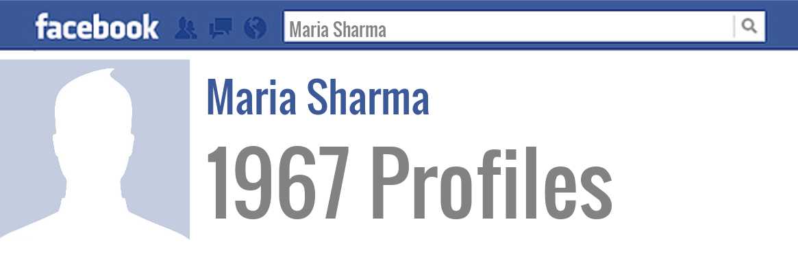 Maria Sharma facebook profiles