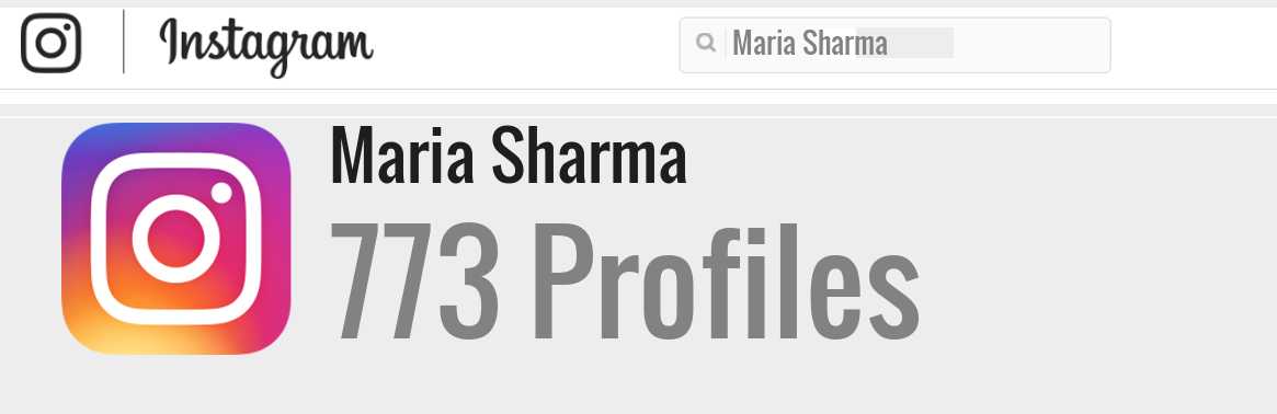 Maria Sharma instagram account