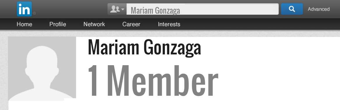 Mariam Gonzaga linkedin profile