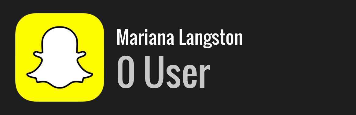 Mariana Langston snapchat
