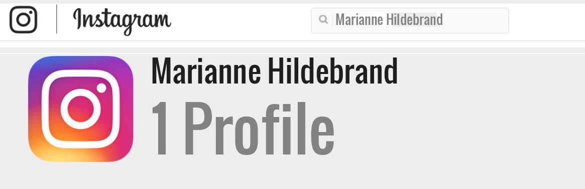 Marianne Hildebrand instagram account