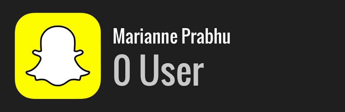 Marianne Prabhu snapchat