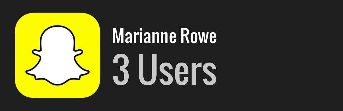 Marianne Rowe snapchat