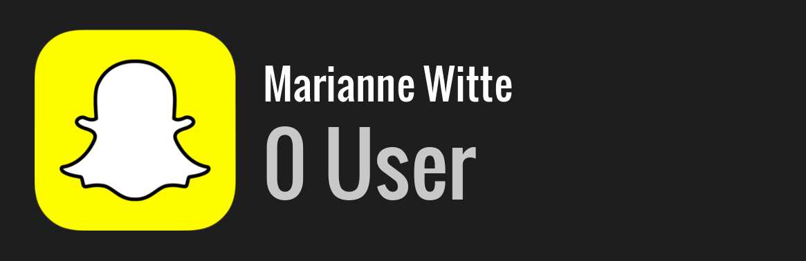 Marianne Witte snapchat