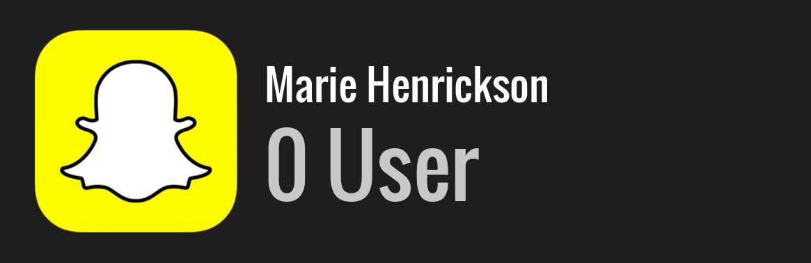 Marie Henrickson snapchat