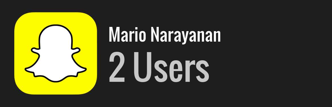 Mario Narayanan snapchat