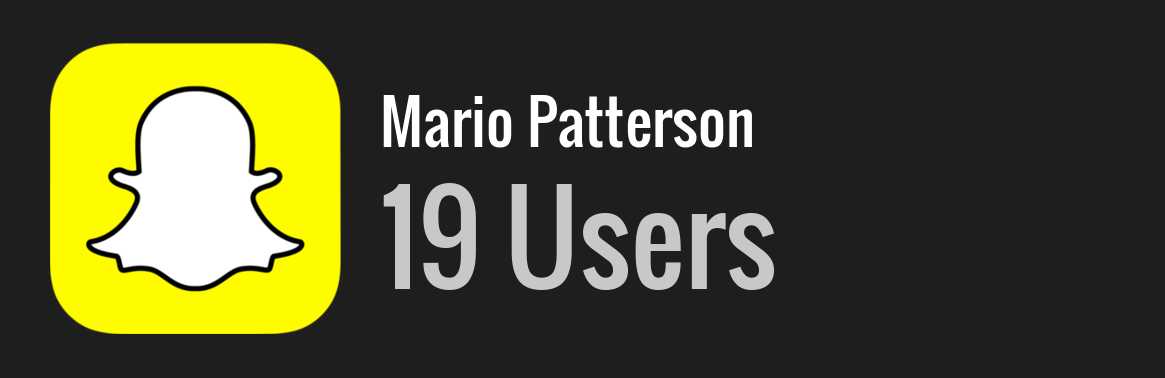 Mario Patterson snapchat