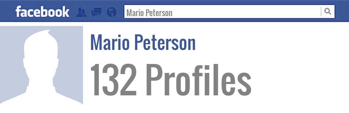 Mario Peterson facebook profiles