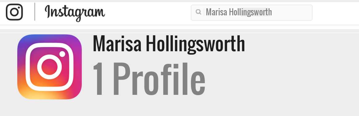 Marisa Hollingsworth instagram account
