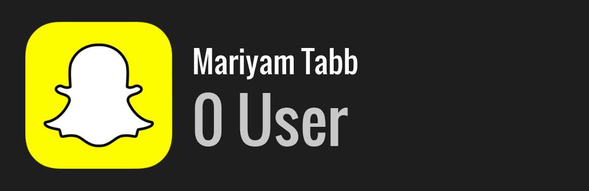 Mariyam Tabb snapchat