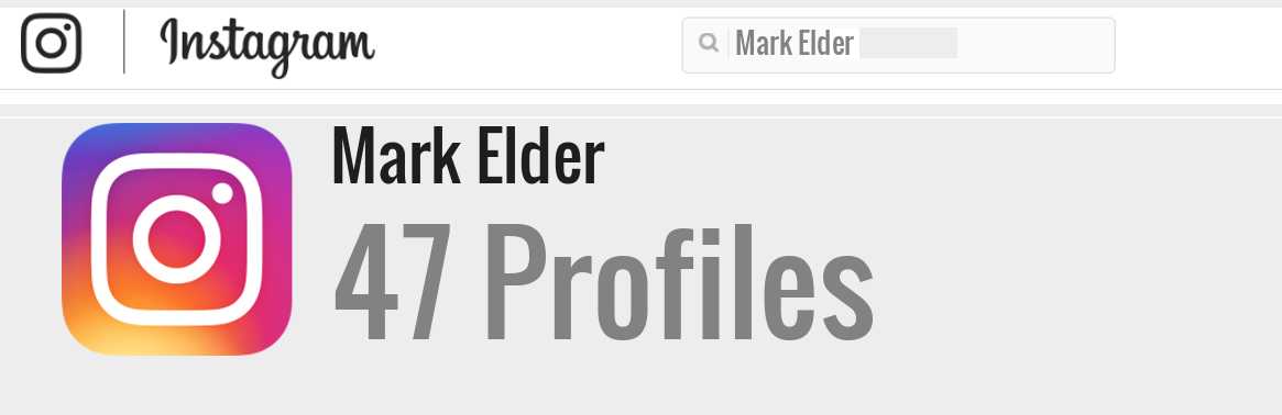 Mark Elder instagram account