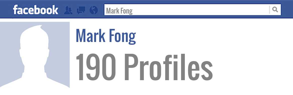 Mark Fong facebook profiles