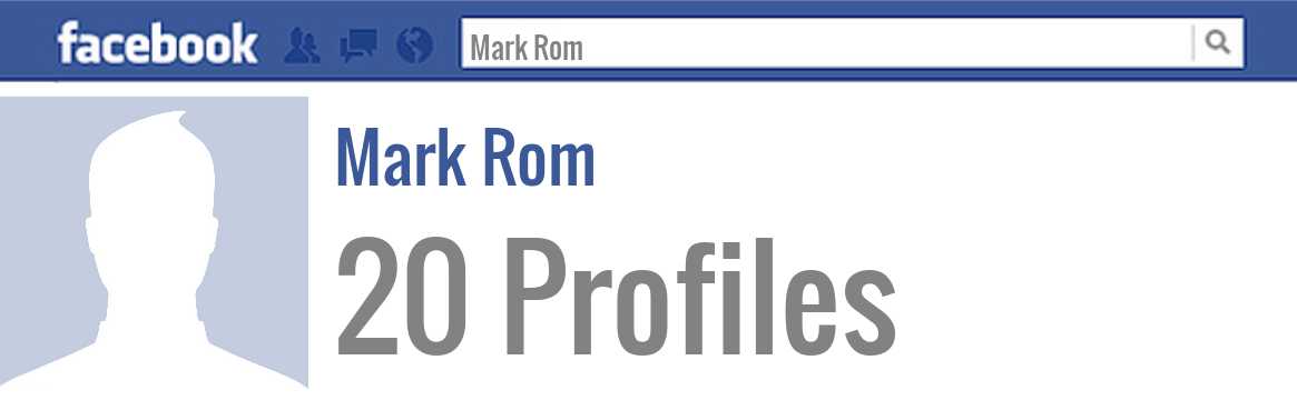 Mark Rom facebook profiles