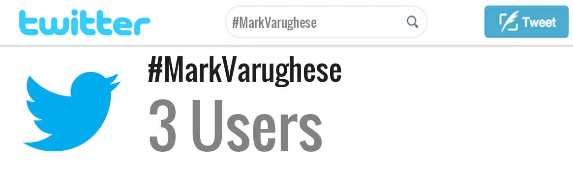 Mark Varughese twitter account