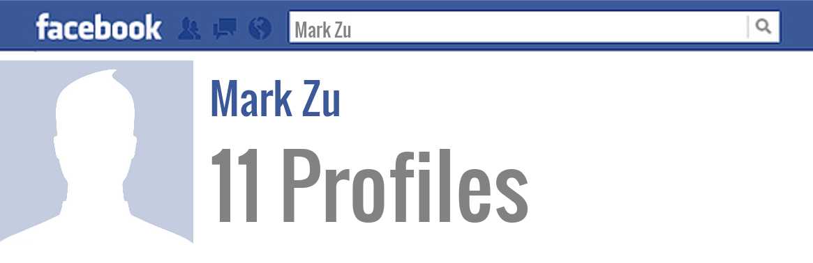 Mark Zu facebook profiles