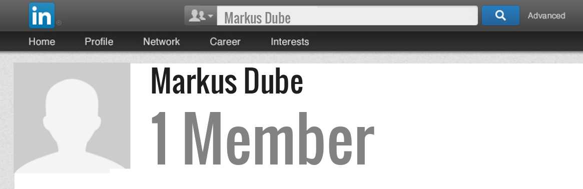 Markus Dube linkedin profile