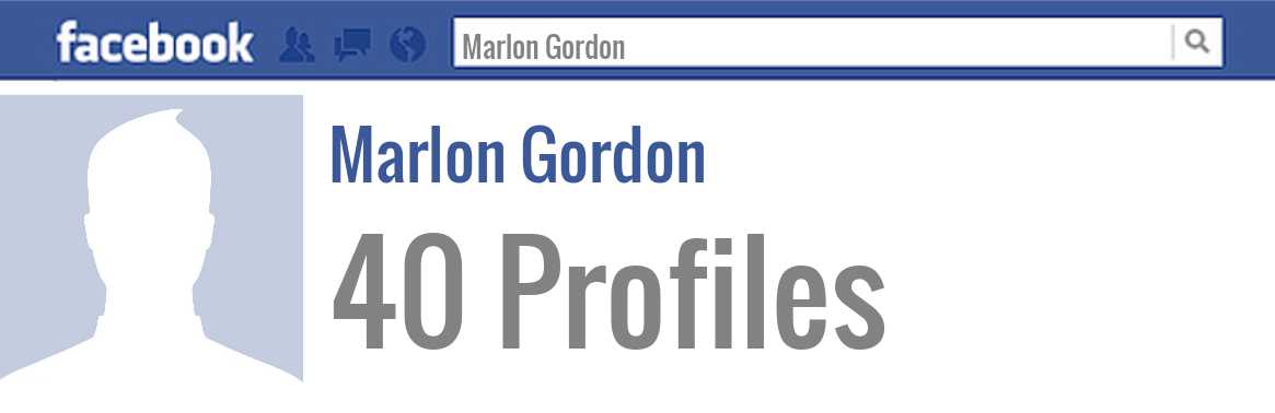 Marlon Gordon facebook profiles