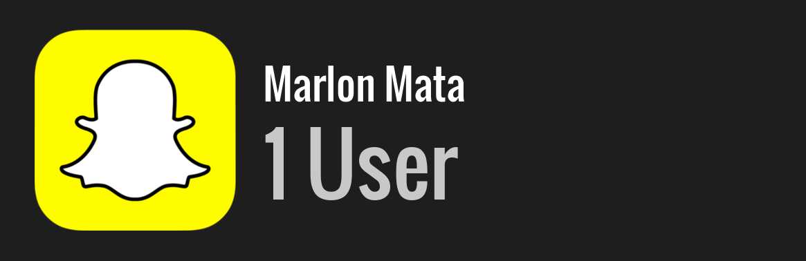 Marlon Mata snapchat