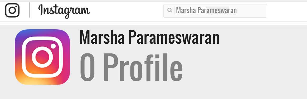 Marsha Parameswaran instagram account