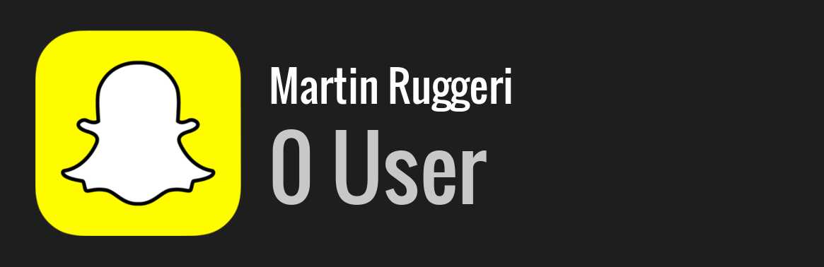 Martin Ruggeri snapchat