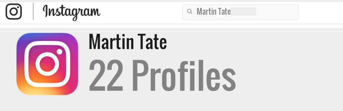 Martin Tate instagram account