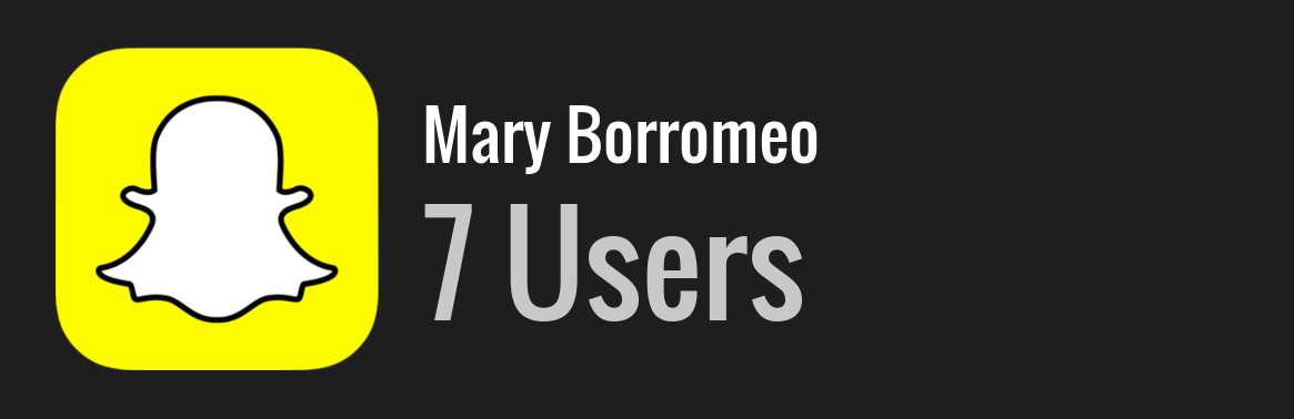Mary Borromeo snapchat