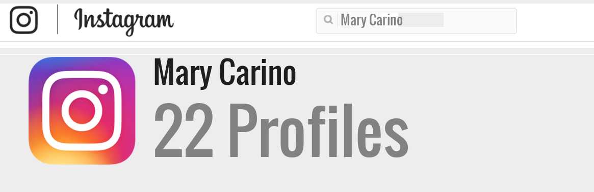 Mary Carino instagram account