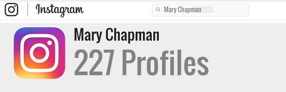 Mary Chapman instagram account