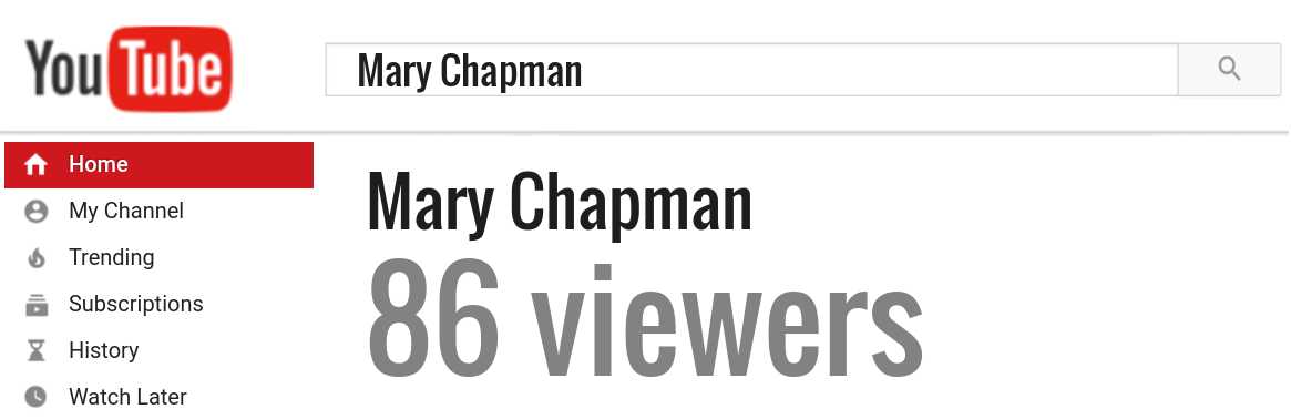 Mary Chapman youtube subscribers