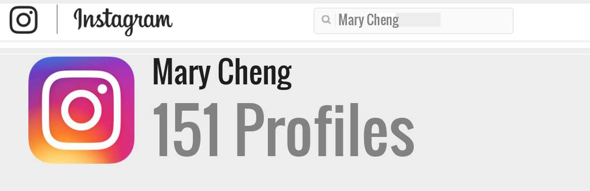 Mary Cheng instagram account
