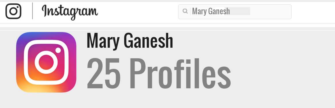 Mary Ganesh instagram account