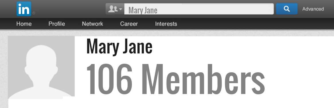 Mary Jane linkedin profile