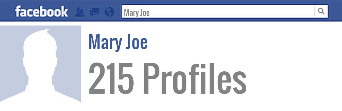 Mary Joe facebook profiles