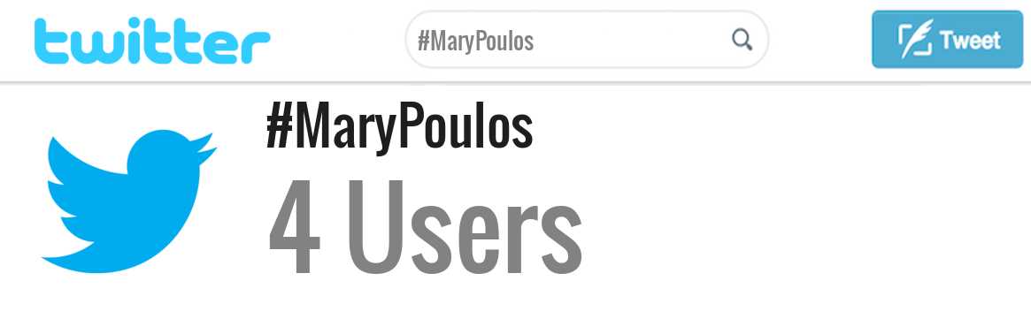 Mary Poulos twitter account