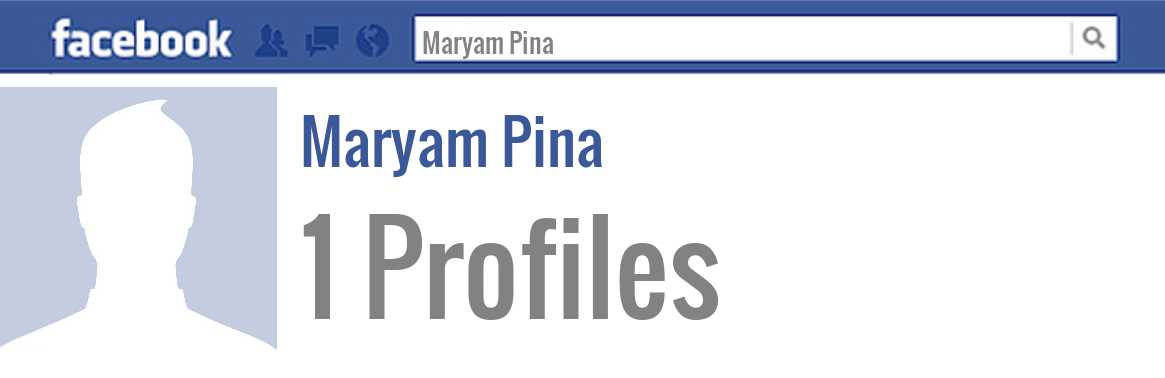 Maryam Pina facebook profiles