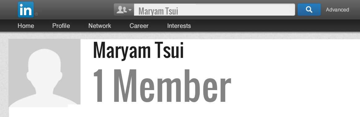 Maryam Tsui linkedin profile